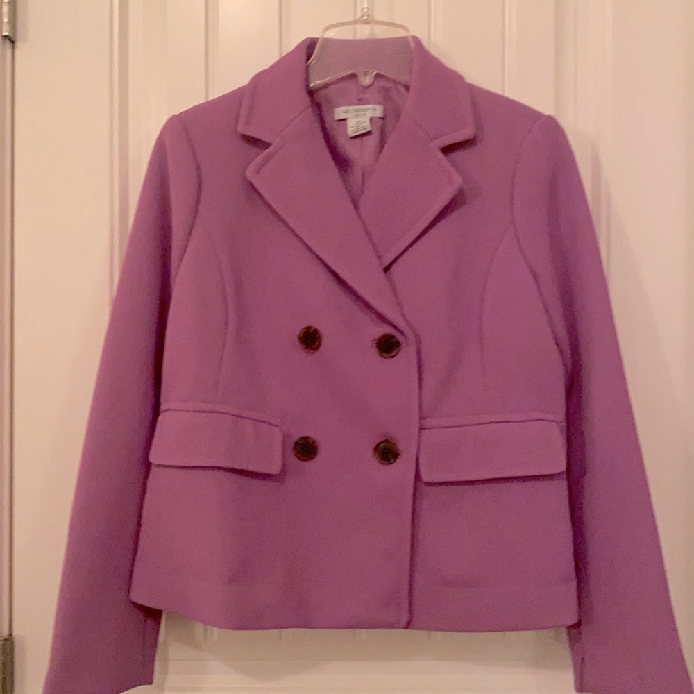 Cropped double breasted blazer